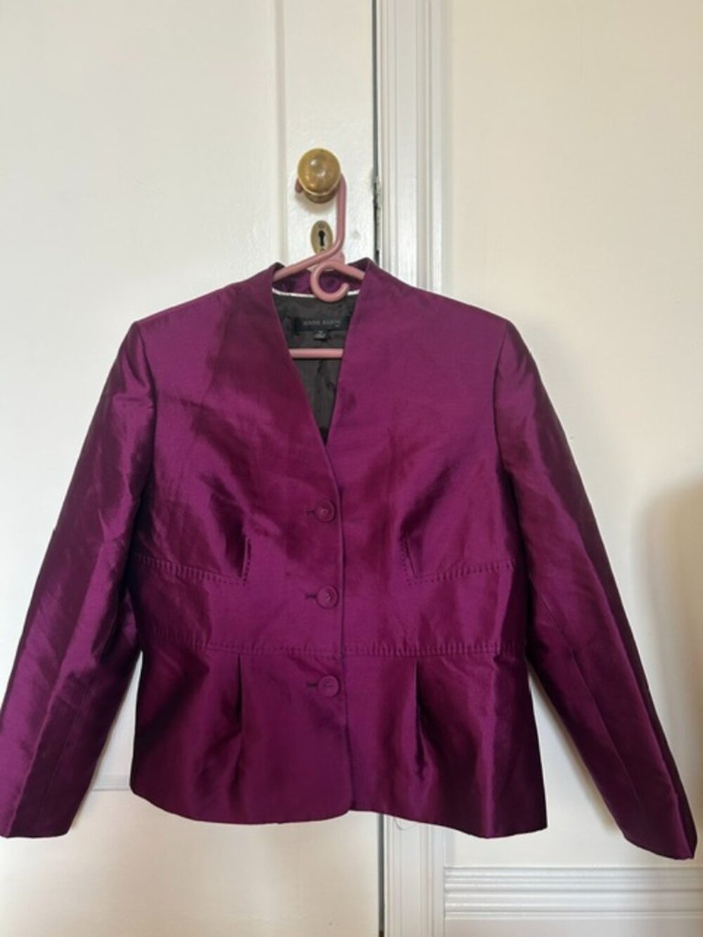 Anne Klein Purple Suit Jacket (Size 14) Pre-Owned